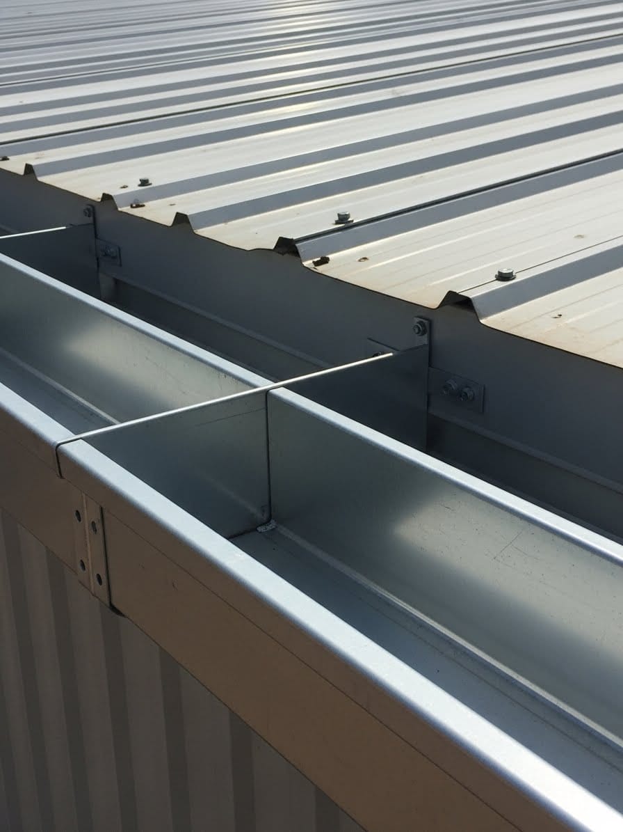 Close-Up of Large Custom Box Gutters